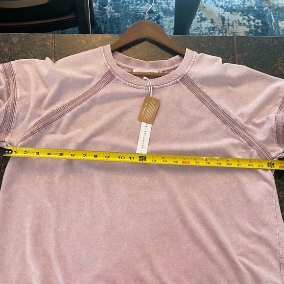 NWT Jane + Delancey Relaxed Short Sleeve Mineral Wash Pink Pullover 1X - Picture 8 of 8